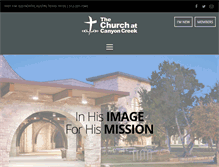 Tablet Screenshot of churchatcanyoncreek.com